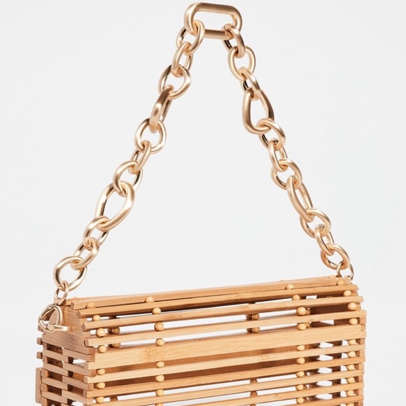 Cult Gaia Sylva Caged Bamboo Shoulder Bag - Picture 3 of 9